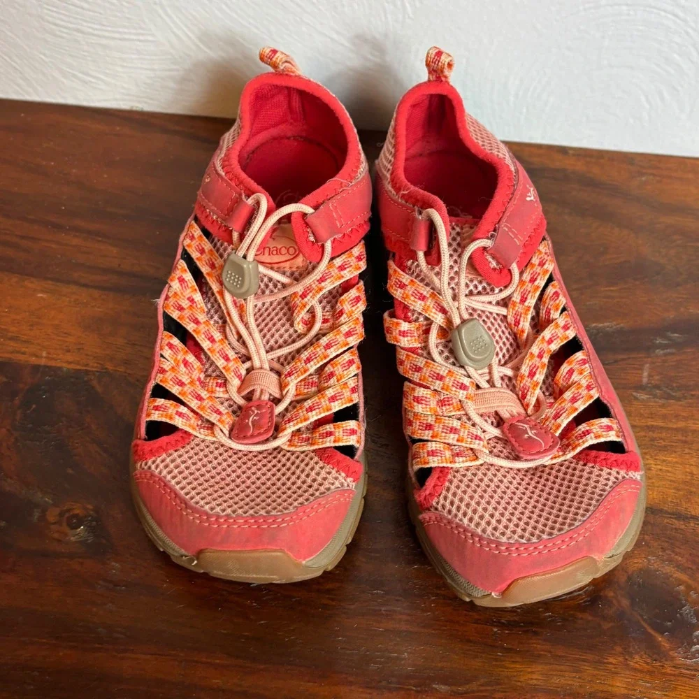 Chaco Kids‎ Water Sandals Coral Pink Orange Woven Straps Quick Dry Size Unknown